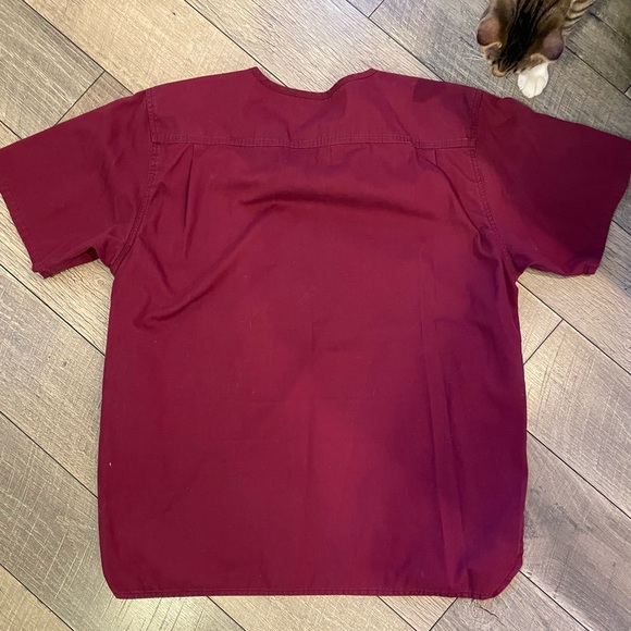 Mens Burgundy Scrub Uniform Set - Picture 7 of 14